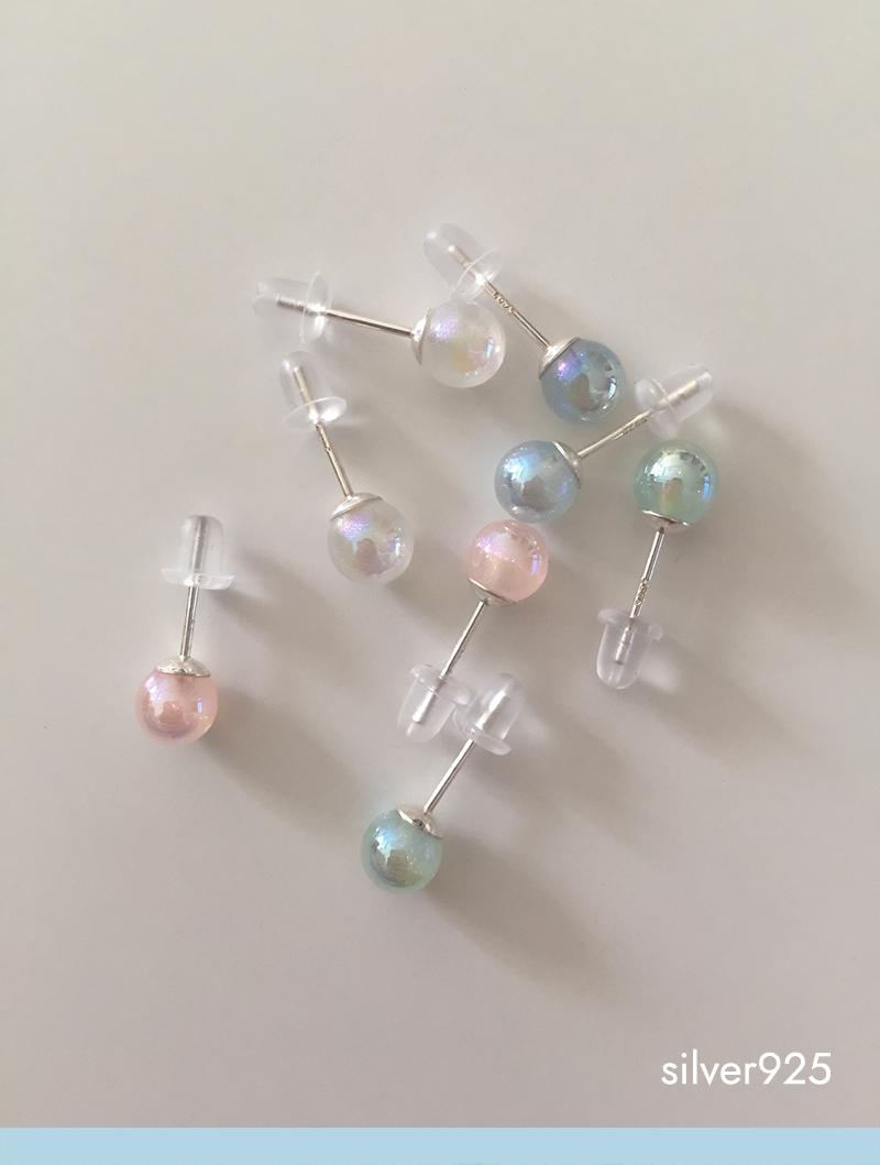 bubble ball earring (silver925)