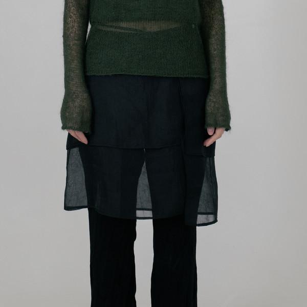 Sheer Double Layered Skirt (Black)
