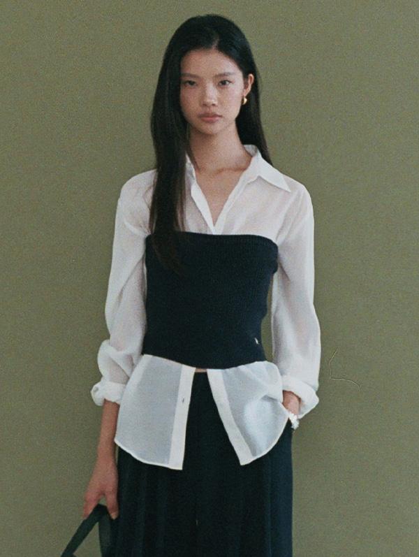 ROZE KNIT BUSTIER (NAVY)