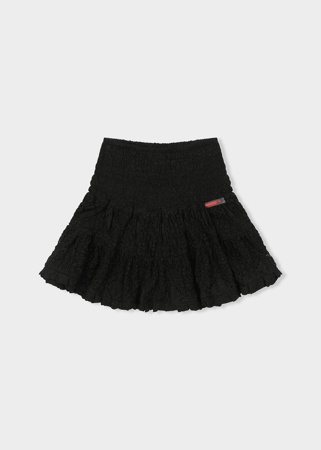 [3rd] Ruffle Mini Skirt Black