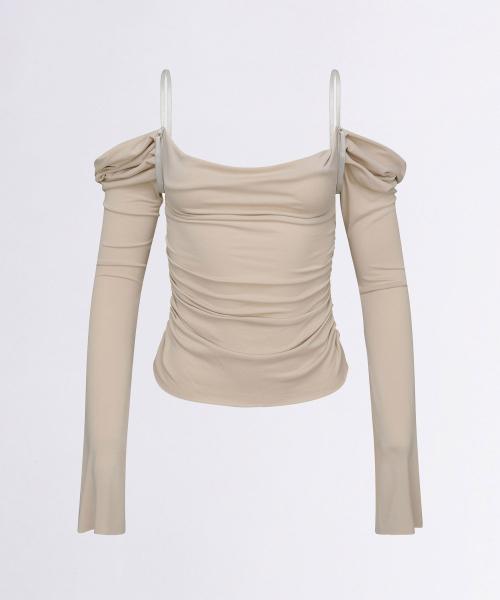 Draped Off-Shoulder Top Raw