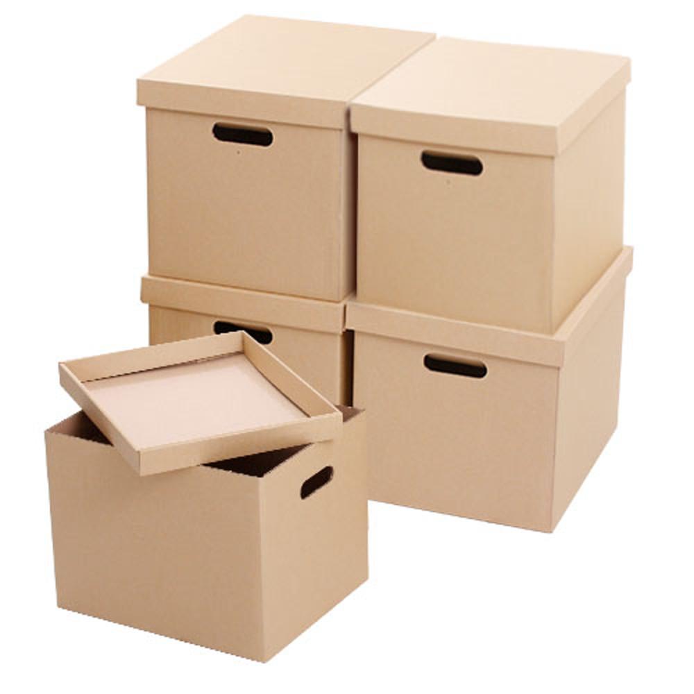 올리빙 무지 트렁크 종이정리함 대형 5개