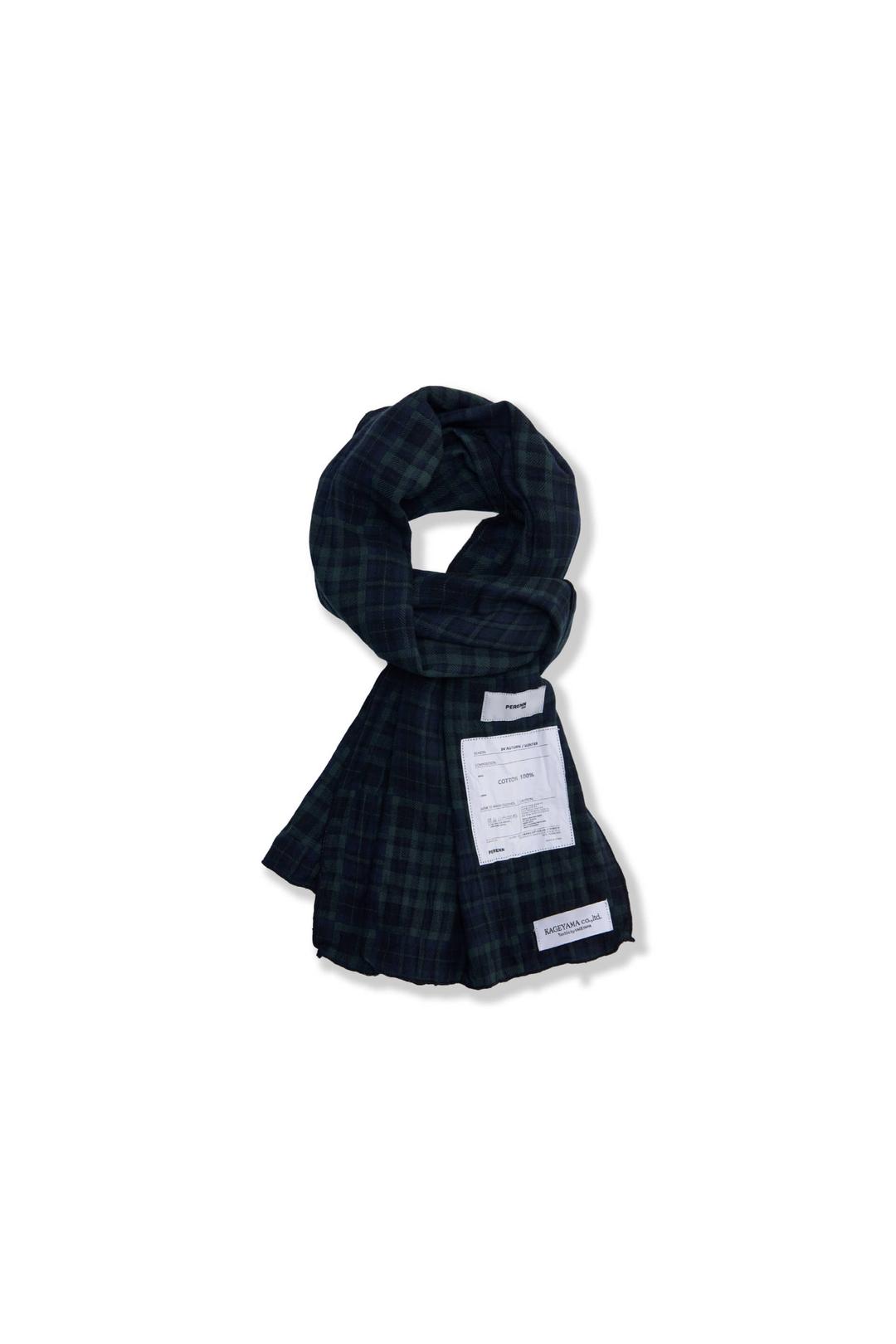 patchwork scarf_tartan green