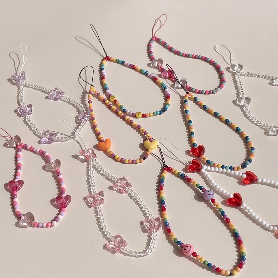 💗키치💗 비즈 핸드폰 스트랩 키링