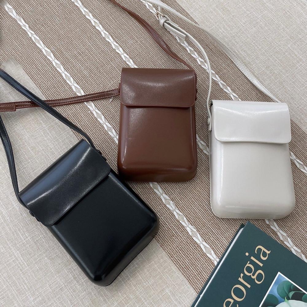 남자 여자 미니멀 사각 레더 가죽 미니백 작은 가방 크로스백 사코슈 샤코슈 옆으로매는가방