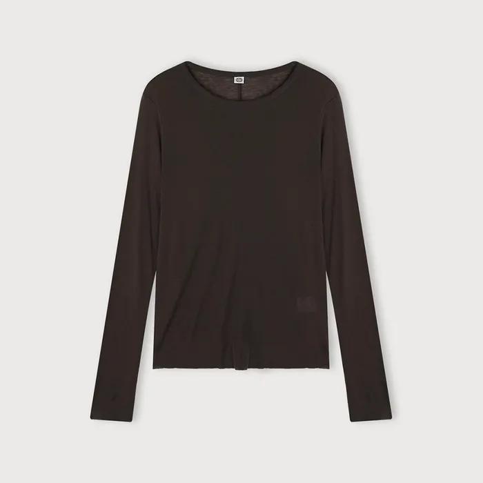 BASIC LONG SLEEVE T-SHIRT (BROWN)