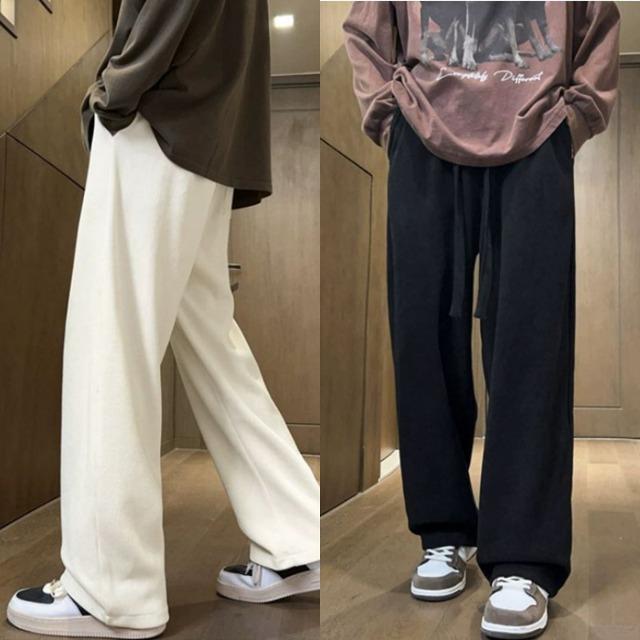 [1+1] 기모 스트레이트 루즈핏 밴딩팬츠