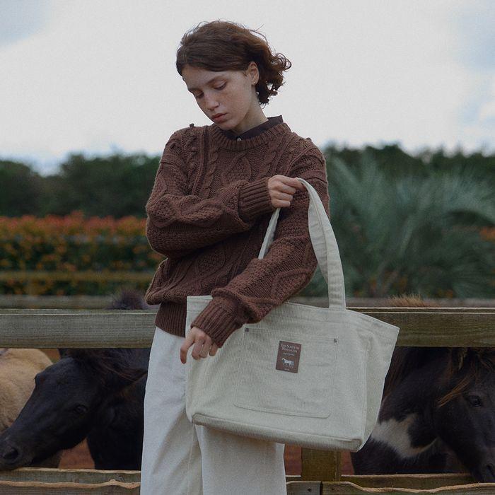 FOLLY ECO BAG [CREAM - CORDUROY]