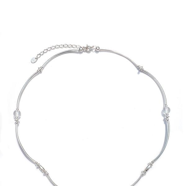 CLEAR HEART NECKLACE (LIMITED)(925 SILVER)