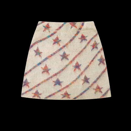 스트라이프 스타 미니 스커트