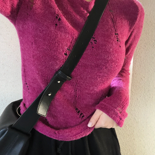 아젤리아 펀칭 빈티지 니트 (3 color)