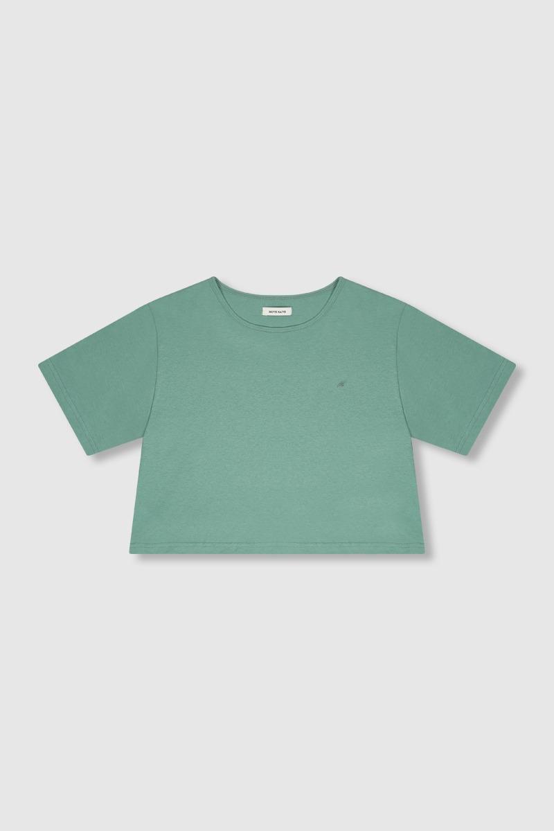 Relaxed Crop Tee / mint green