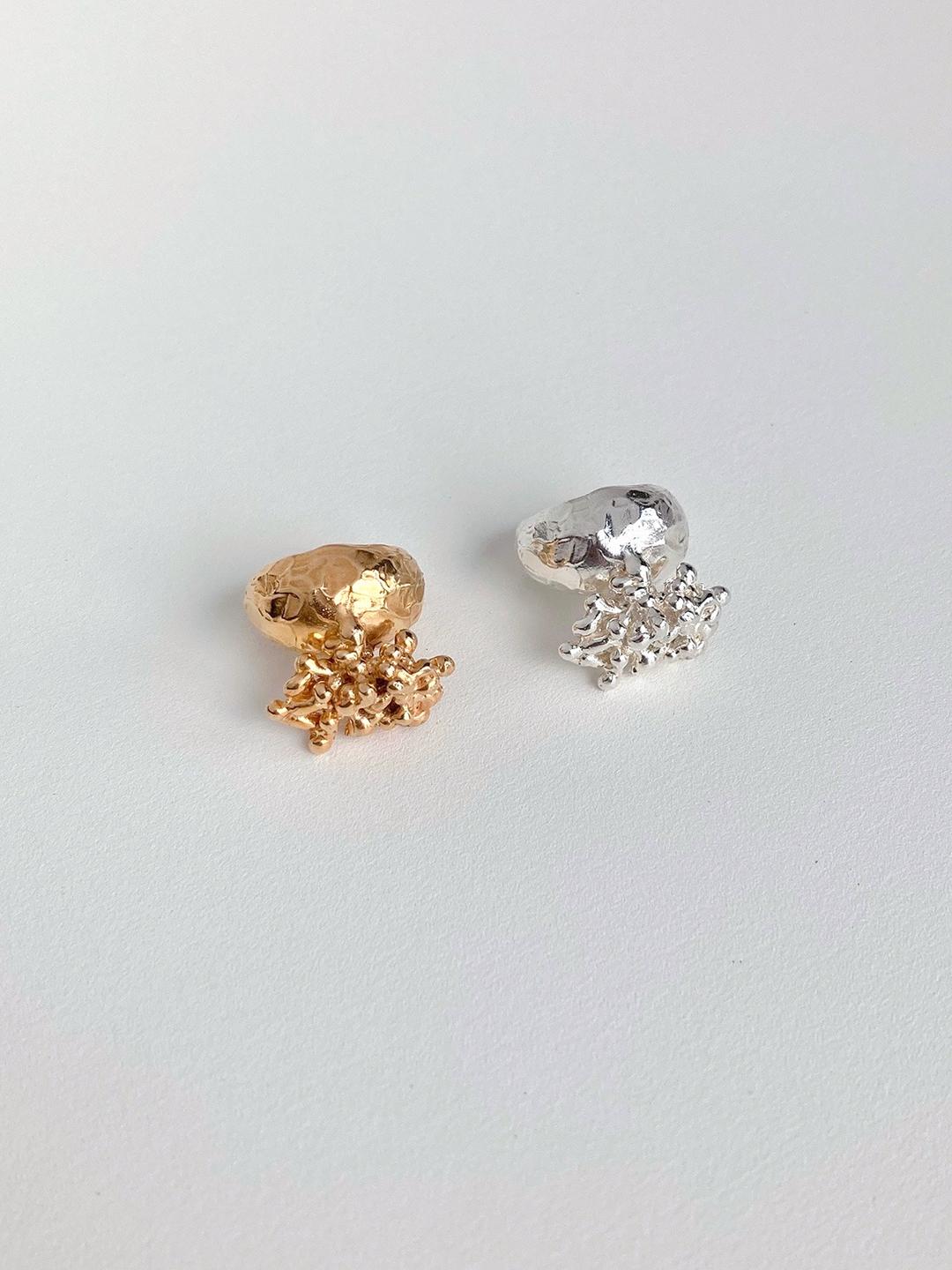 coral bold ring (2 colors)