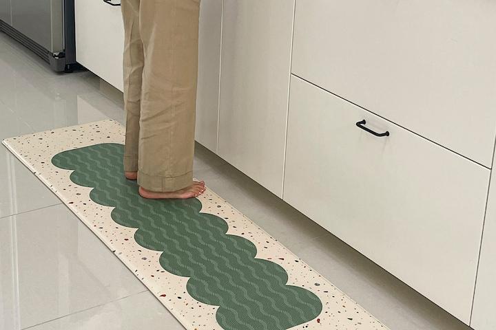 웨이브테라조 주방쿠션매트 싱크대 방수 다용도 PVC 쿠션 발매트 3size