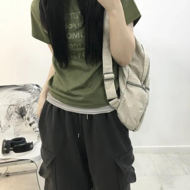 effect semi crop T 이펙트 세미크롭 반팔티 4color