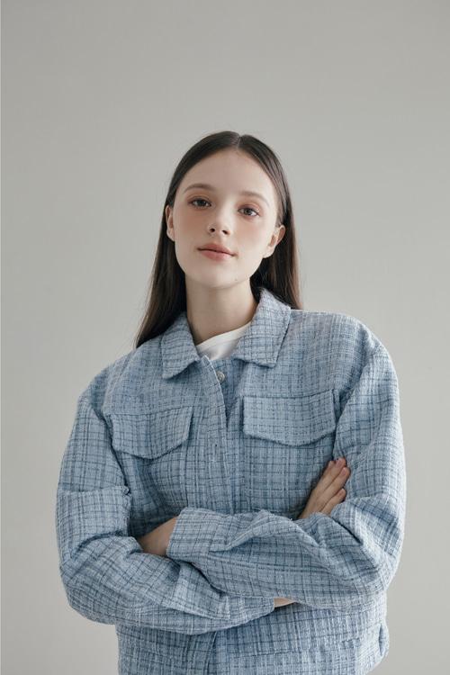 [10/13 예약발송] JUST TWEED JUMPER - SKY BLUE