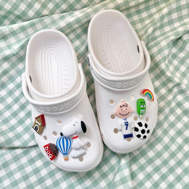 운동을 좋아하는 찰리 스누피 야구 축구 지비츠 크록스 파츠 9P