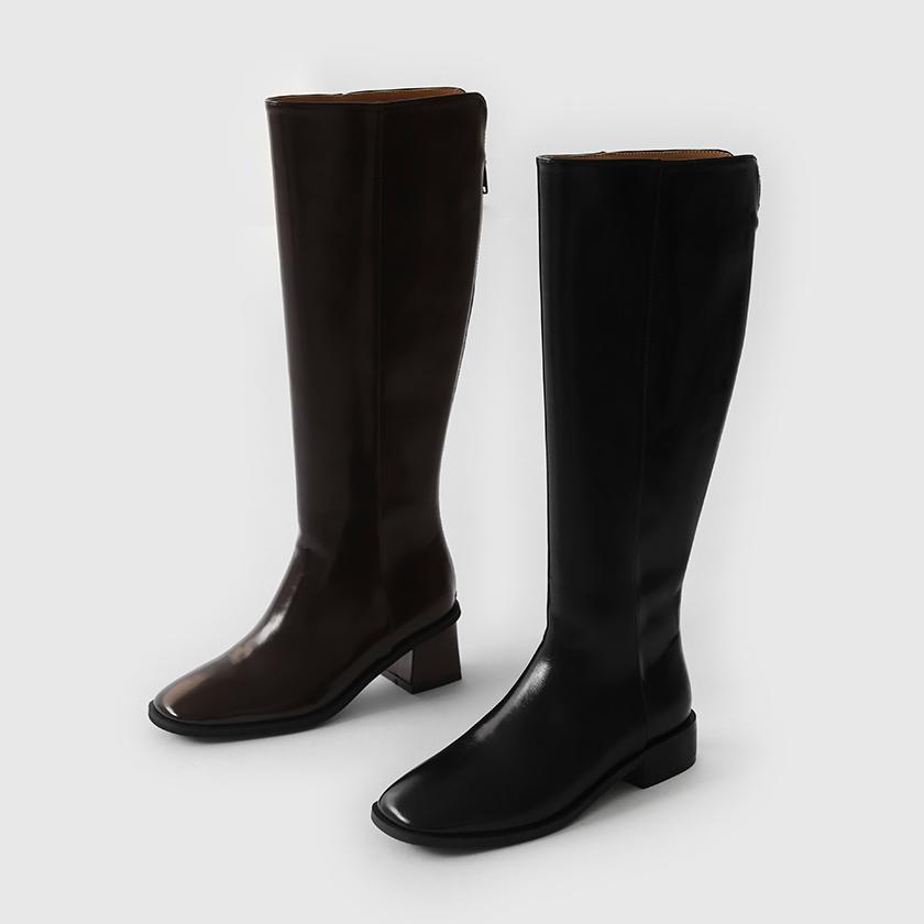 보테르 스퀘어 롱부츠 (3 / 5cm)