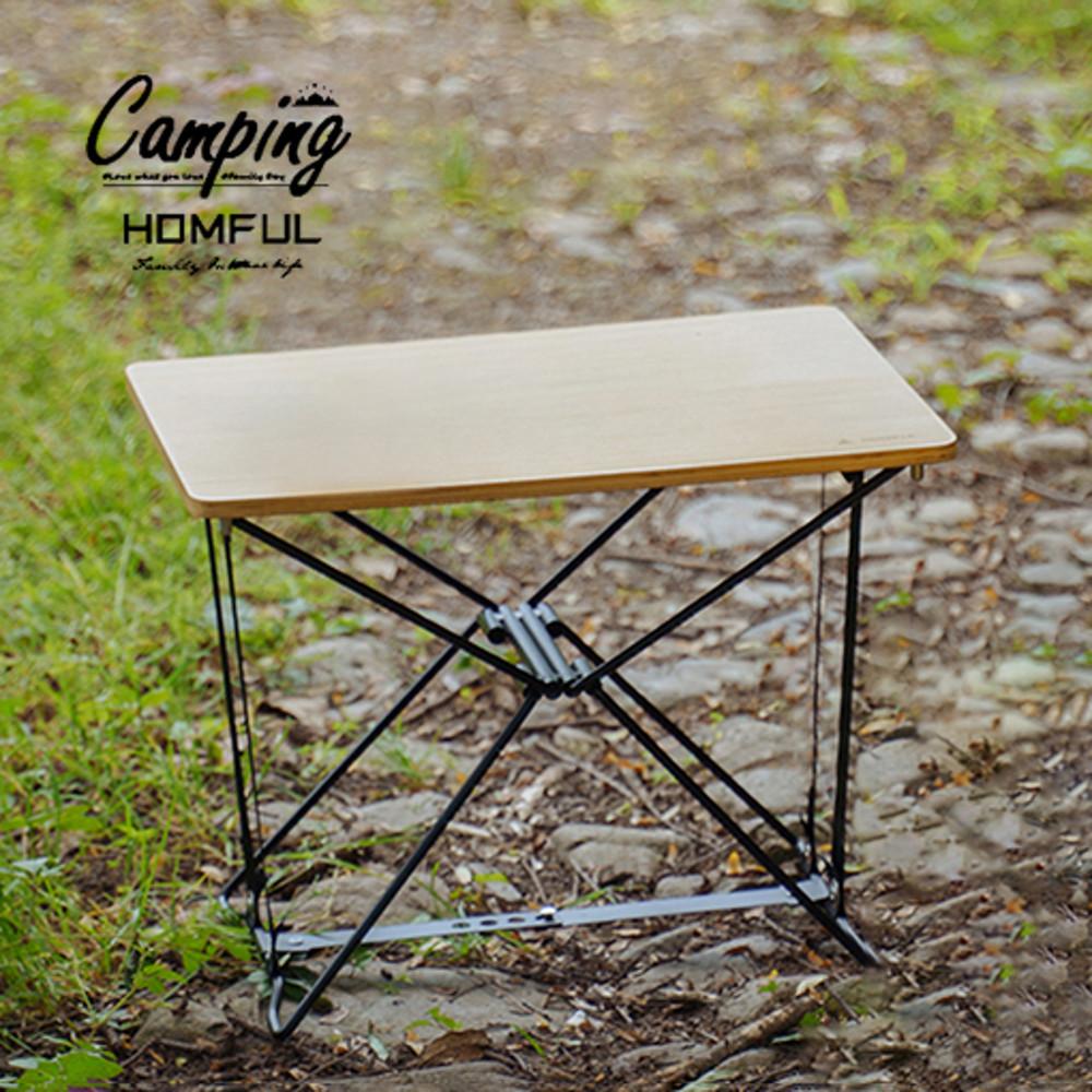 HOMFUL 캠핑 우드 쉘프 상판 경량 키친 보조 선반 캠핑용 미니 테이블