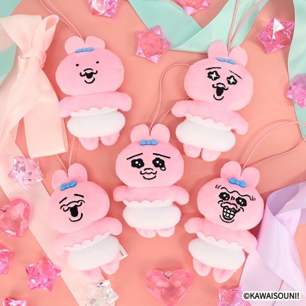 오빤쮸우사기 음뽀챠무 가챠 카풋코 프렌즈 마스코트 홀더 / 오판츄 빤쮸토끼