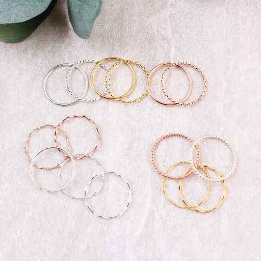 💖파격할인💖Silver925 레이어드링 실반지4종