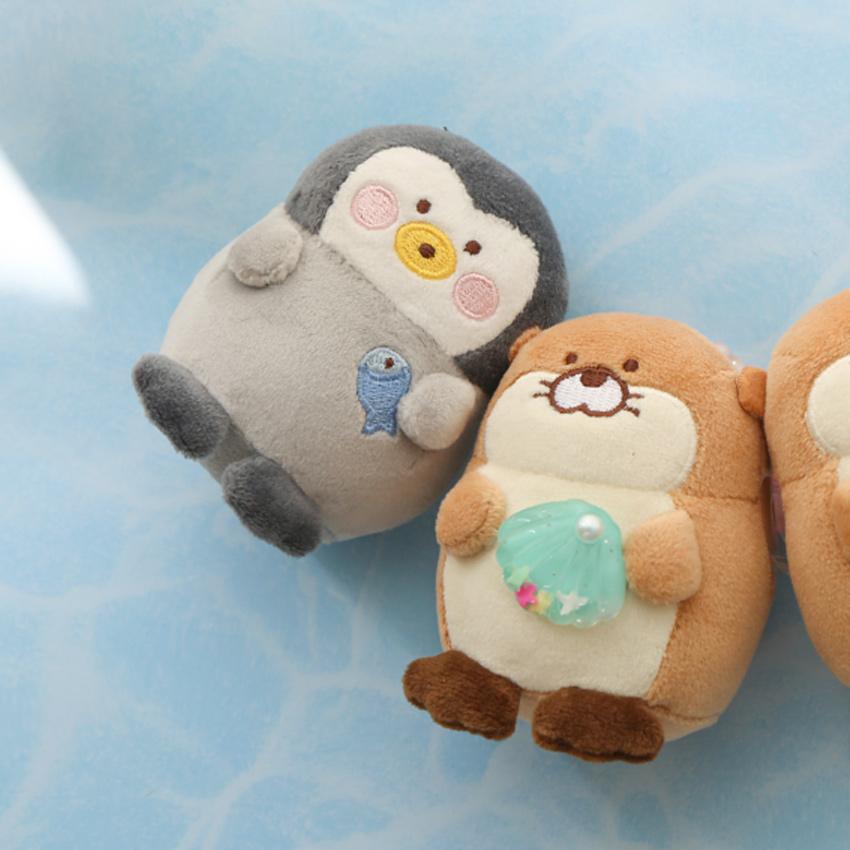 물만난 귀염둥이 쇼펭이 슈달이 스트레스볼 2종택 1 펭귄 수달 인형 귀여운선물 생일 우정템