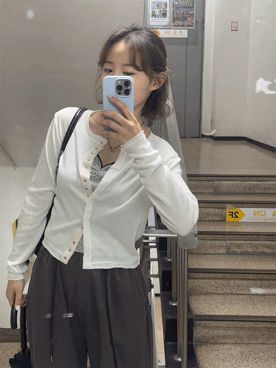 코카 스냅 라운드 가디건(5color)