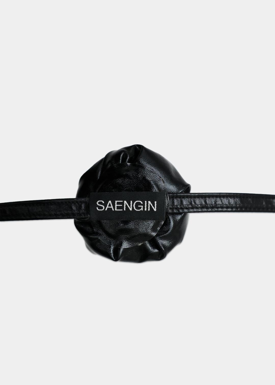 ROSE CORSAGE STRAP - BLACK