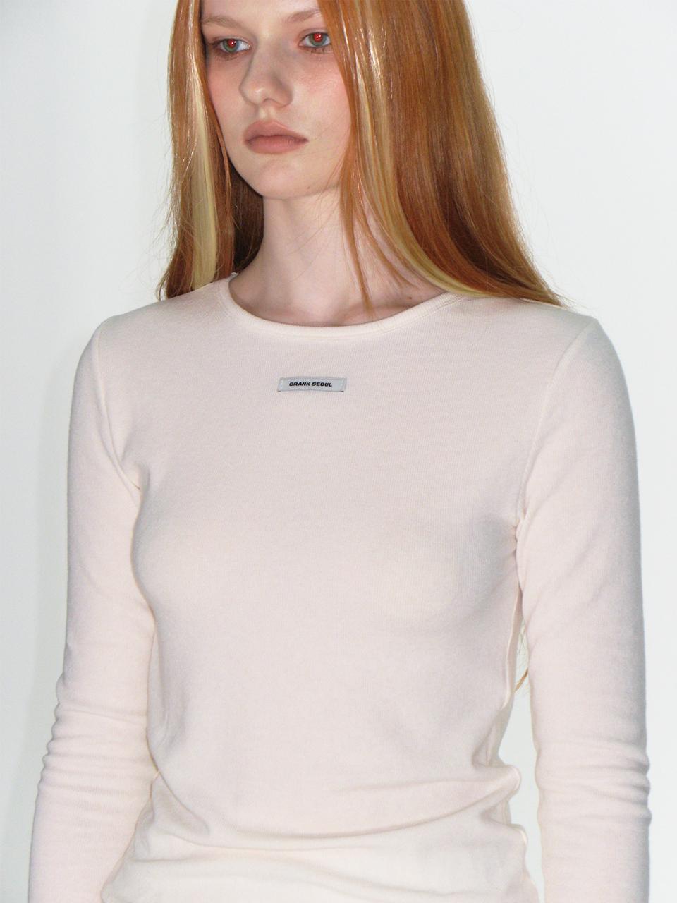BASIC KNIT LONG SLEEVE TOP_IVORY