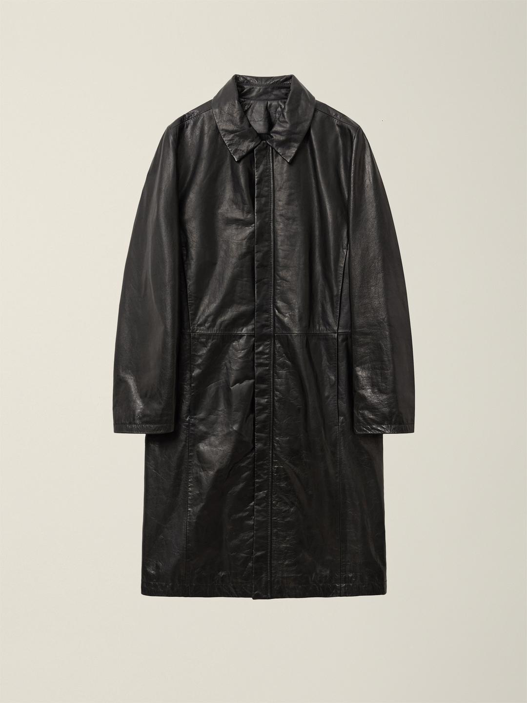 MONOLITH LEATHER COAT  BLACK