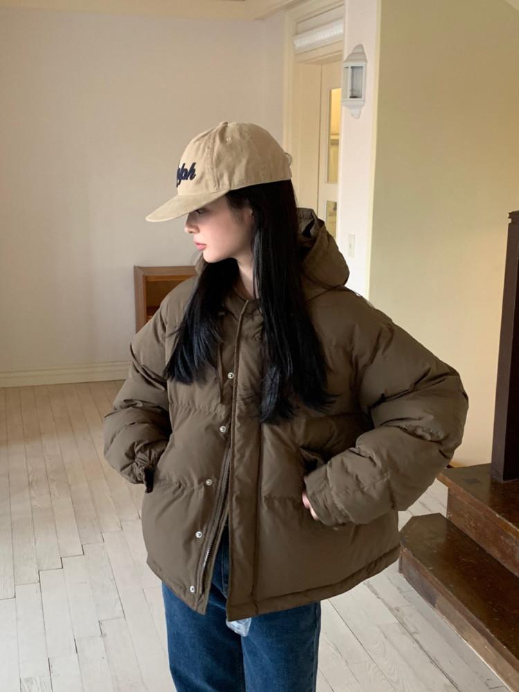 [GABRIELLE] 가브리엘 베스 후드 패딩 스트링 오리털 다운 점퍼 (6color)