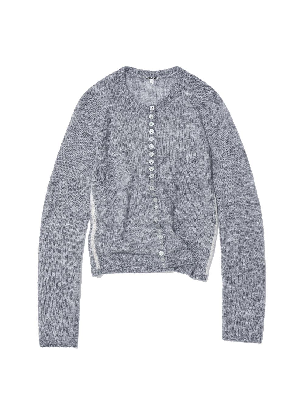 [WOMEN] 93 JACQUARD SHEER KNIT CARDIGAN_MELANGE