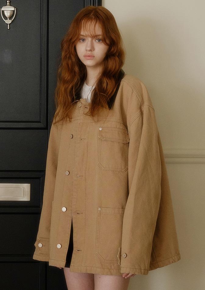 [NEW ARRIVALS] 우먼 캔버스 워크 자켓 베이지