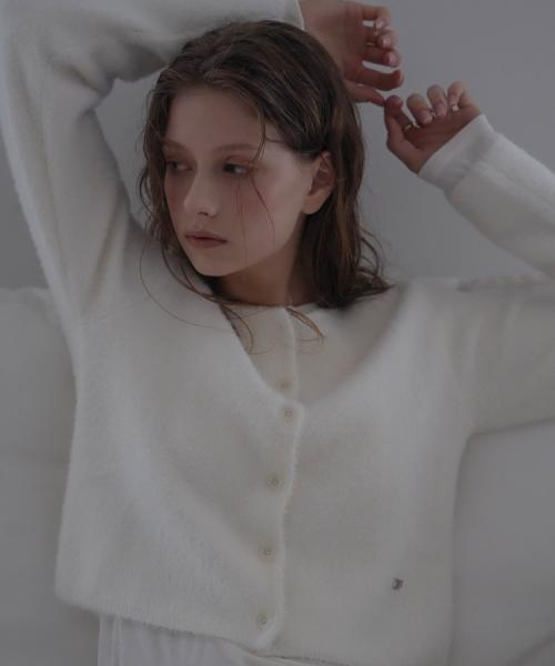 Soft Fur Cardigan [White]
