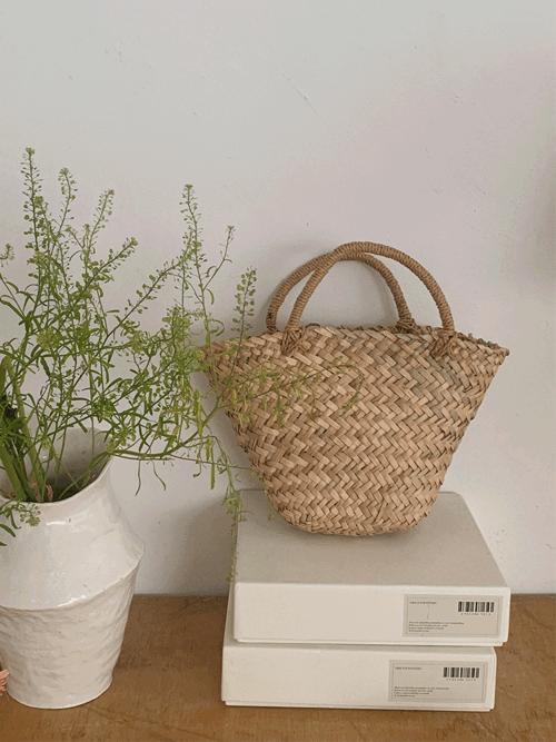 원디 라탄 토트백(beige)