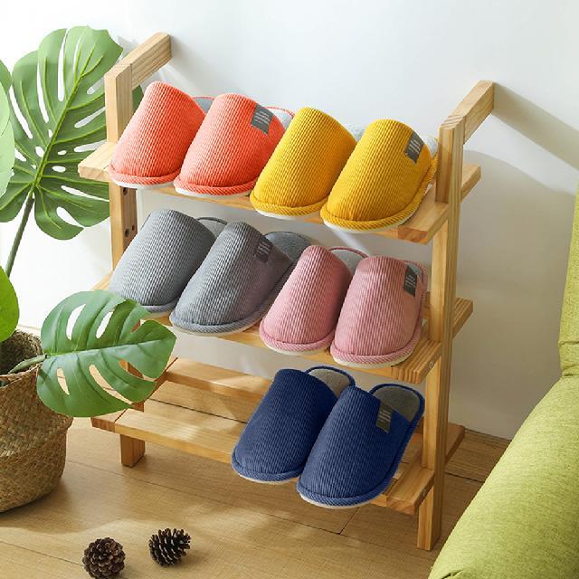 [1+1/총2켤레] 코듀로이 쿠션 슬리퍼 거실화 실내화 층간소음방지 집들이선물 (2사이즈/5컬러)