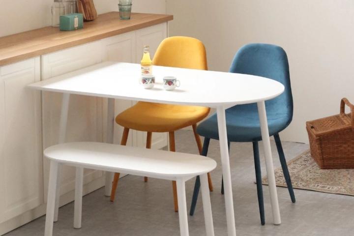 [7%쿠폰](희망일배송)디디 반타원 테이블 라미네이트 화이트식탁 (7size)