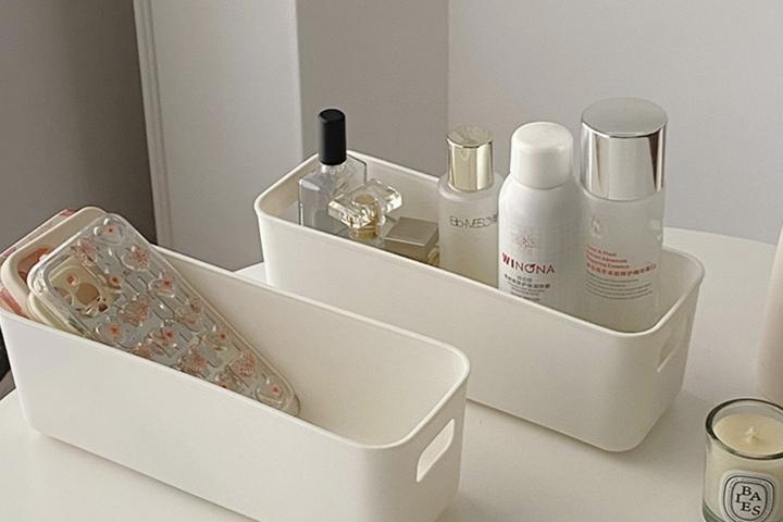 슬림 손잡이 수납 정리함