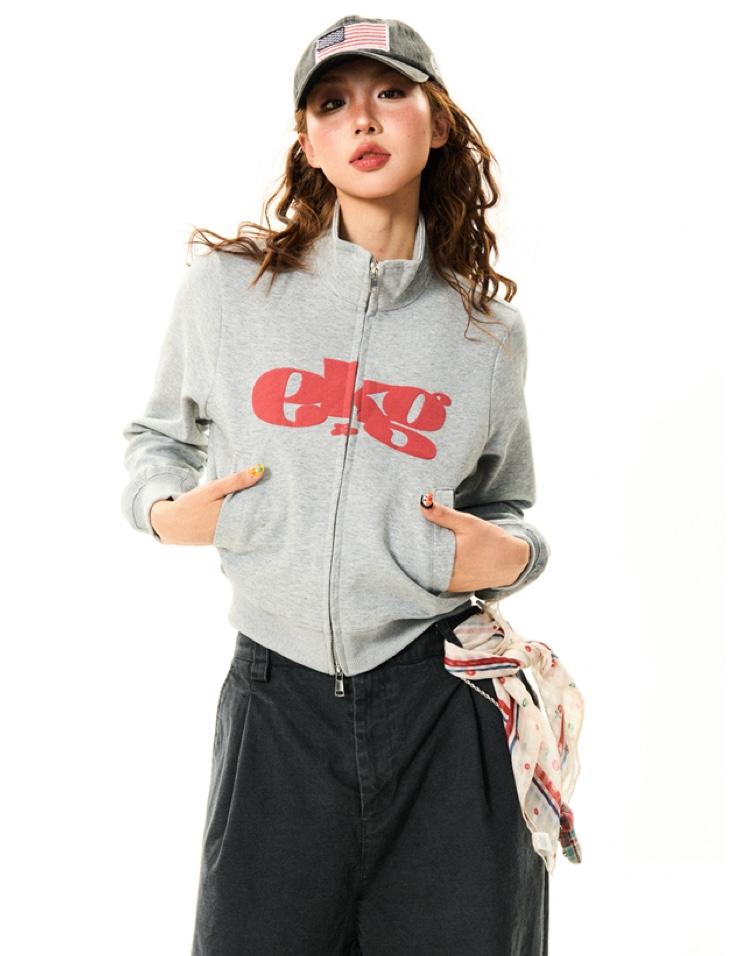 YOUNG STAGE Half Collar Slim Zip-Up Jacket (2color)