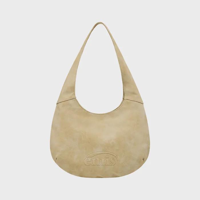 [단독] LOGO EMBOSSED SHOULDER BAG-BEIGE