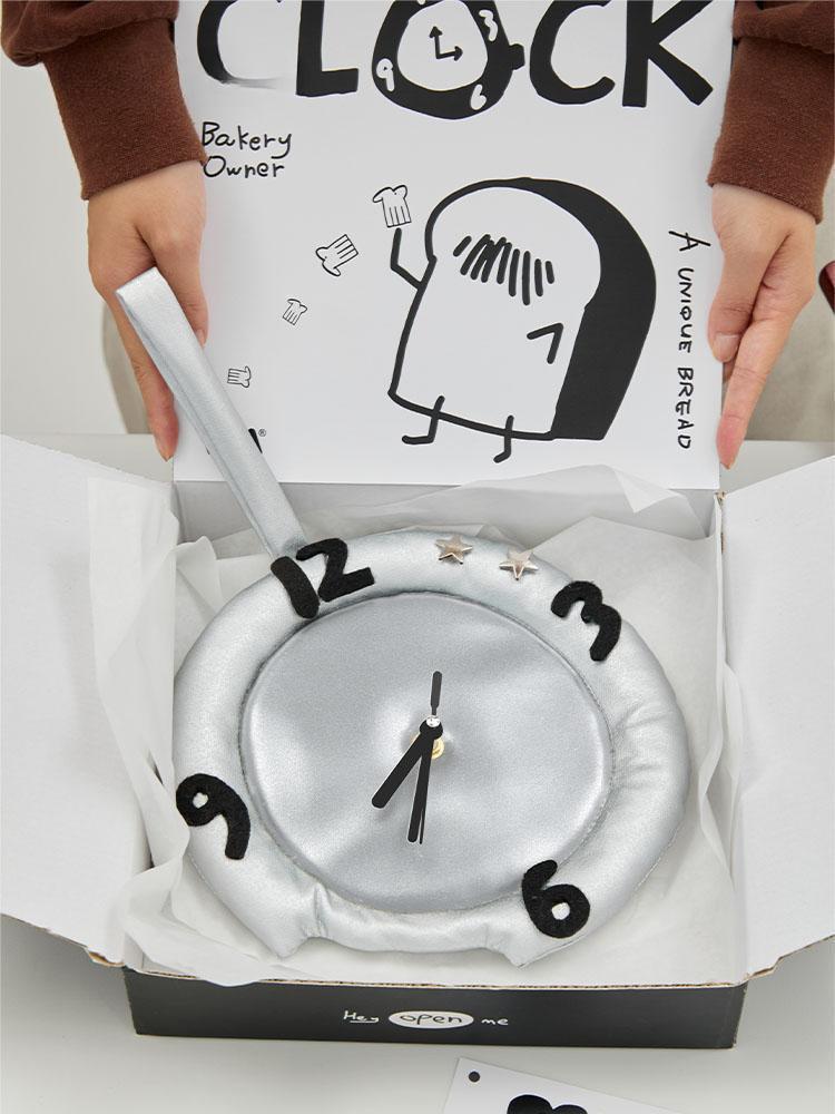 수심 Cookie Clock(3 color) 쿠키 알람 시계 실버 유니크 원형 벽걸이