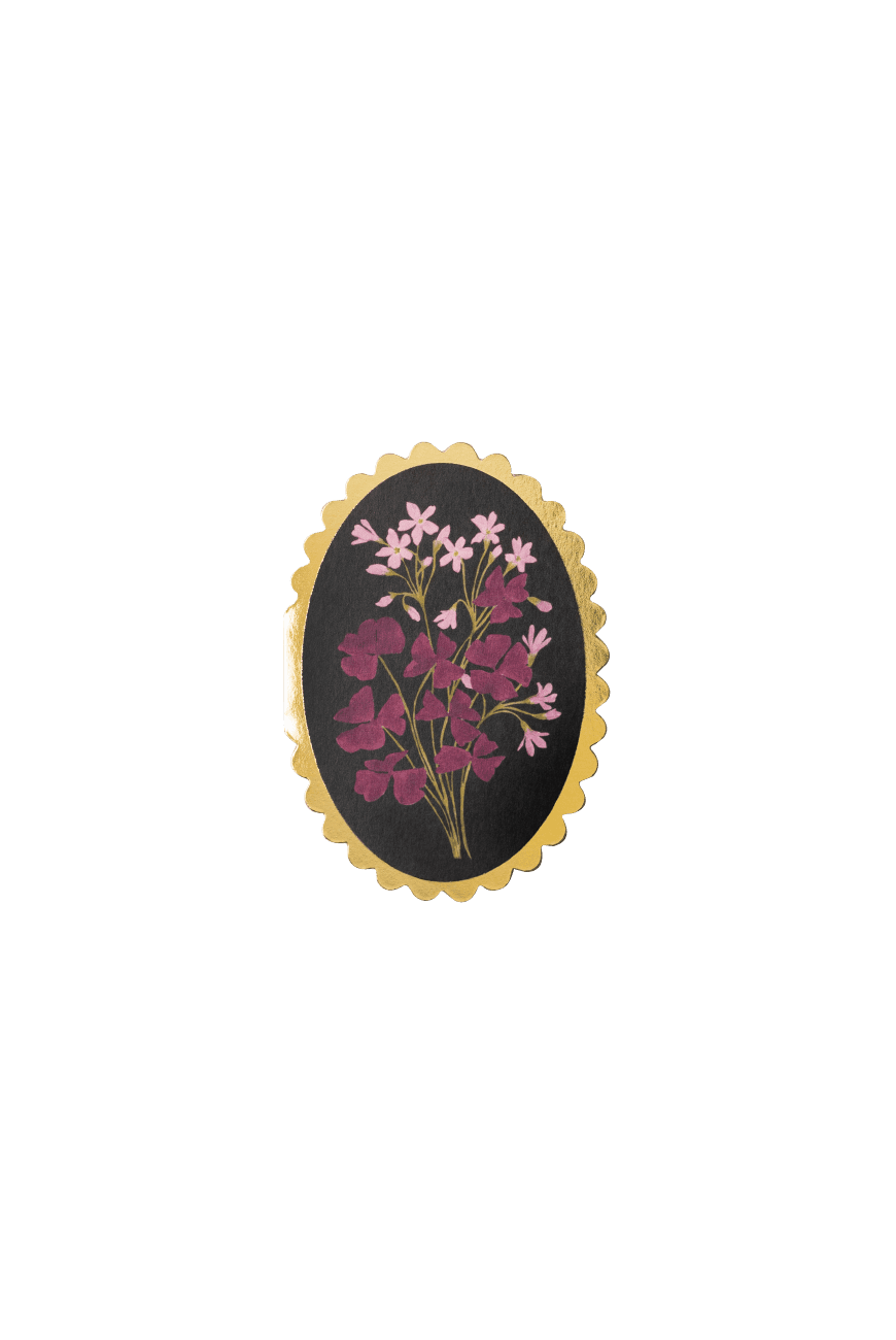미니 오벌 카드  Mini Oval Card - Oxalis
