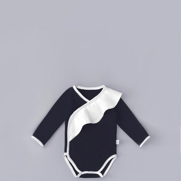 러플 바디수트 (블랙) Ruffle Bodysuit (Black)