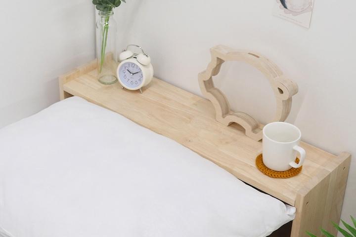 원목 틈새 선반 침대 쏙 테이블