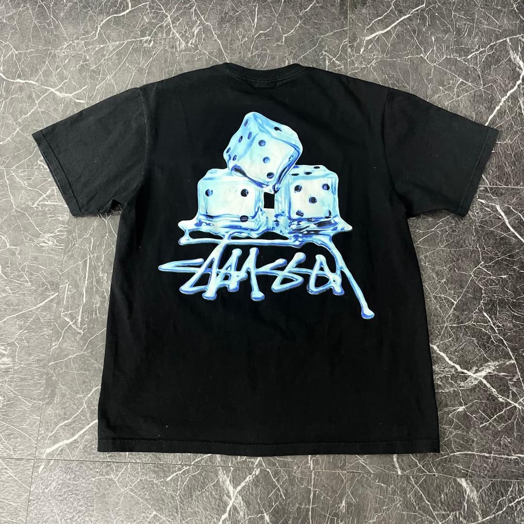 스투시 블랙 멜티드 다이스 반팔 | 후루츠패밀리