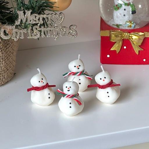 [쪼꼬미ver] 초미니 크리스마스 못난이 눈사람 캔들