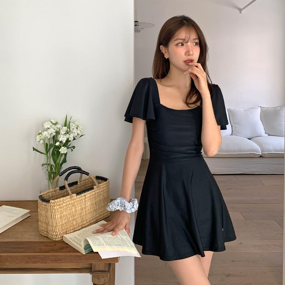 [MADE] 세렌 반팔 원피스수영복 (S,M,L,XL)