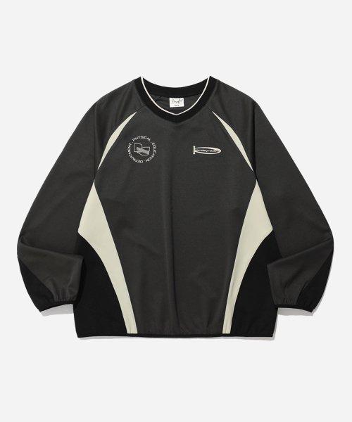 MIXED CURVE JERSEY LS CHARCOAL