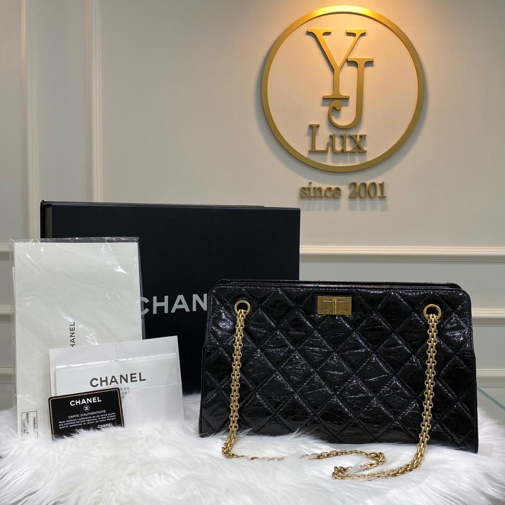 [중고] 샤넬 2.55 빈티지 페이던트 금장 체인 숄더백 블랙 A90701/강남중고명품