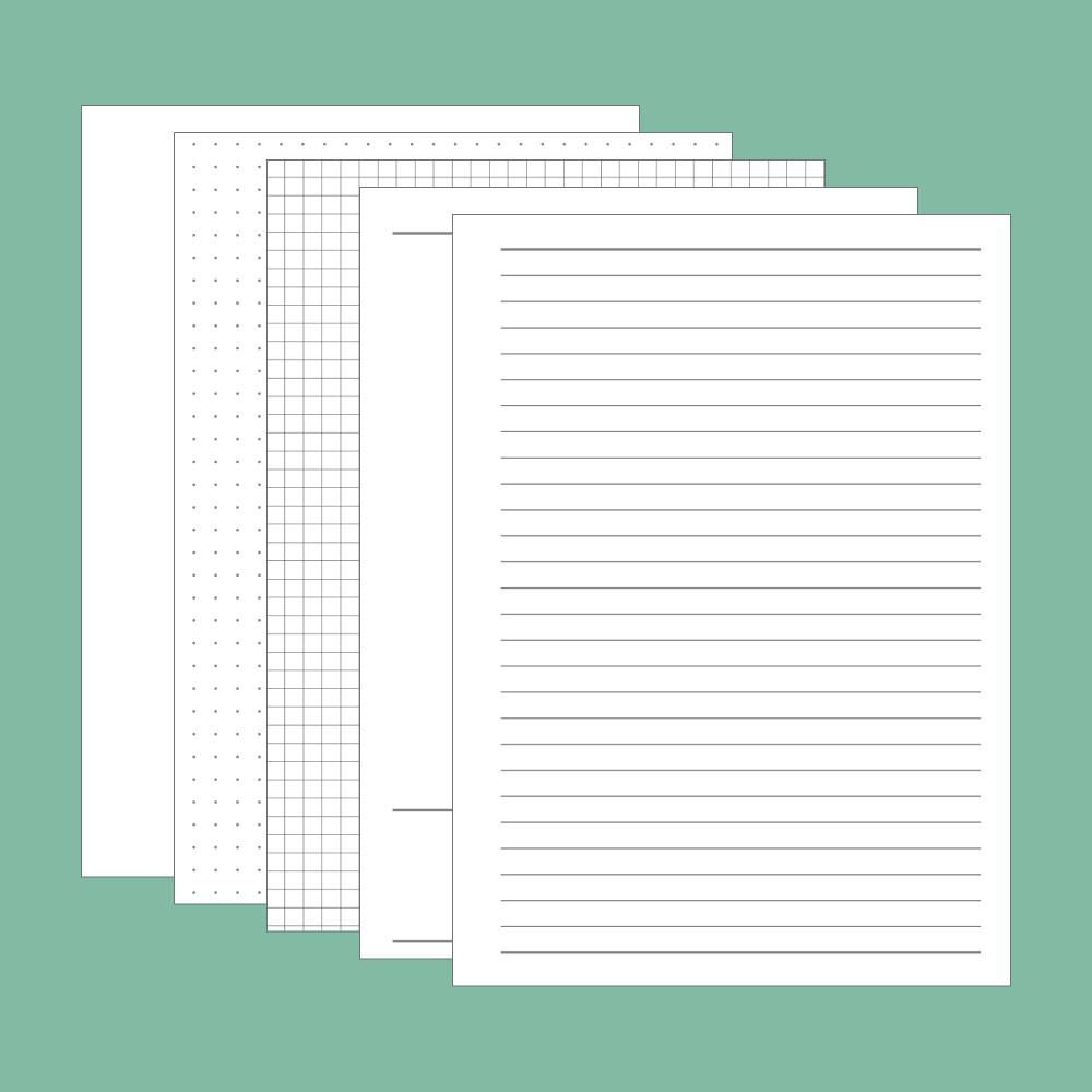 노트 패키지 A5 바인더 6공 일반 모조지 100g